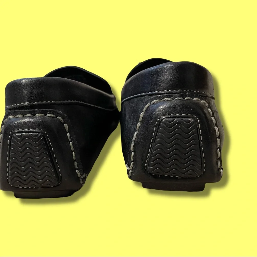 Hush Puppies - Black slip on Leather Loafers - Picture 3 of 5